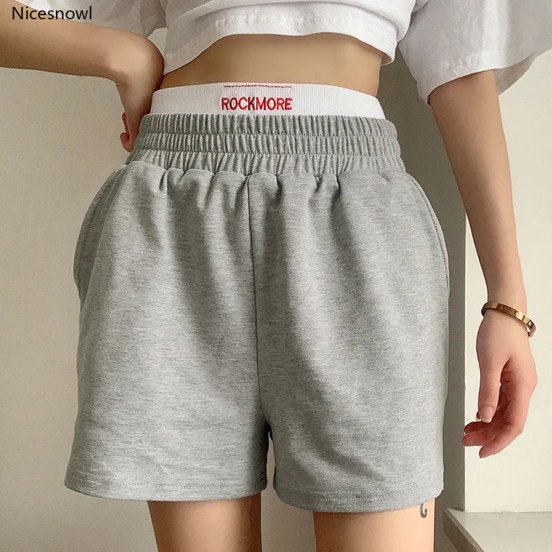 gray sweat shorts womens