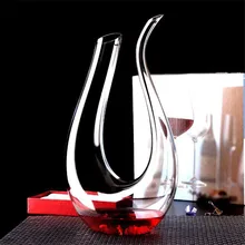 Crystal U-shaped Big Wine Decanter 1500ML Champagne Wine Glasses Decanter Jack Daniels Whiskey Clear Wine Glass Decanter Bottle