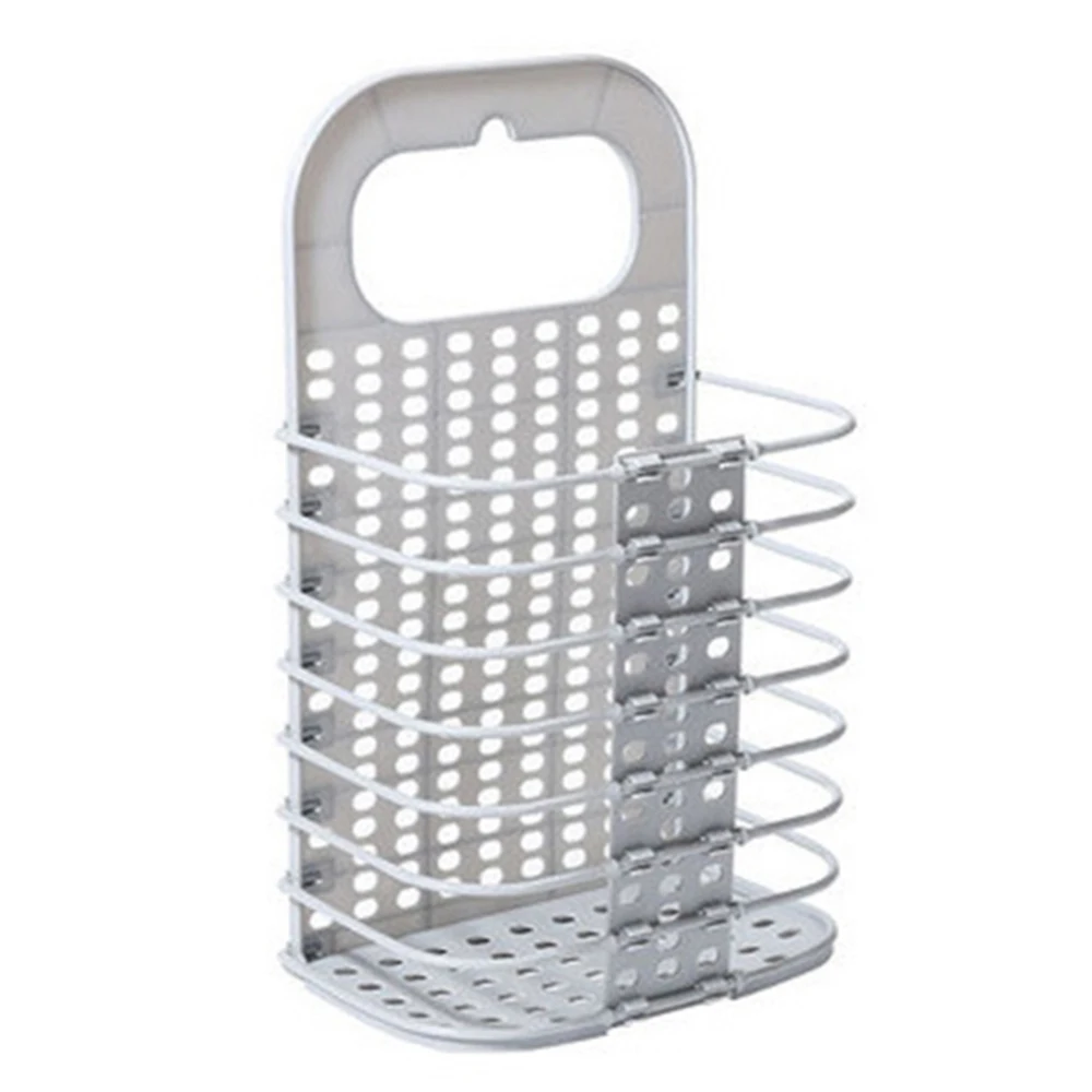 Grey Складная Прачечная Корзина Бытовая пластиковая корзина для хранения мелочи настенный смонтированный Органайзер бытовой контейнер для хранения - Цвет: Grey