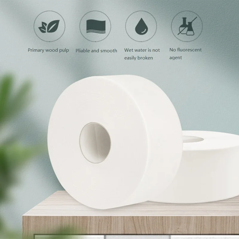 Jumbo Commercial Bathroom Home Roll Toilet Paper Large Tissue 4Ply