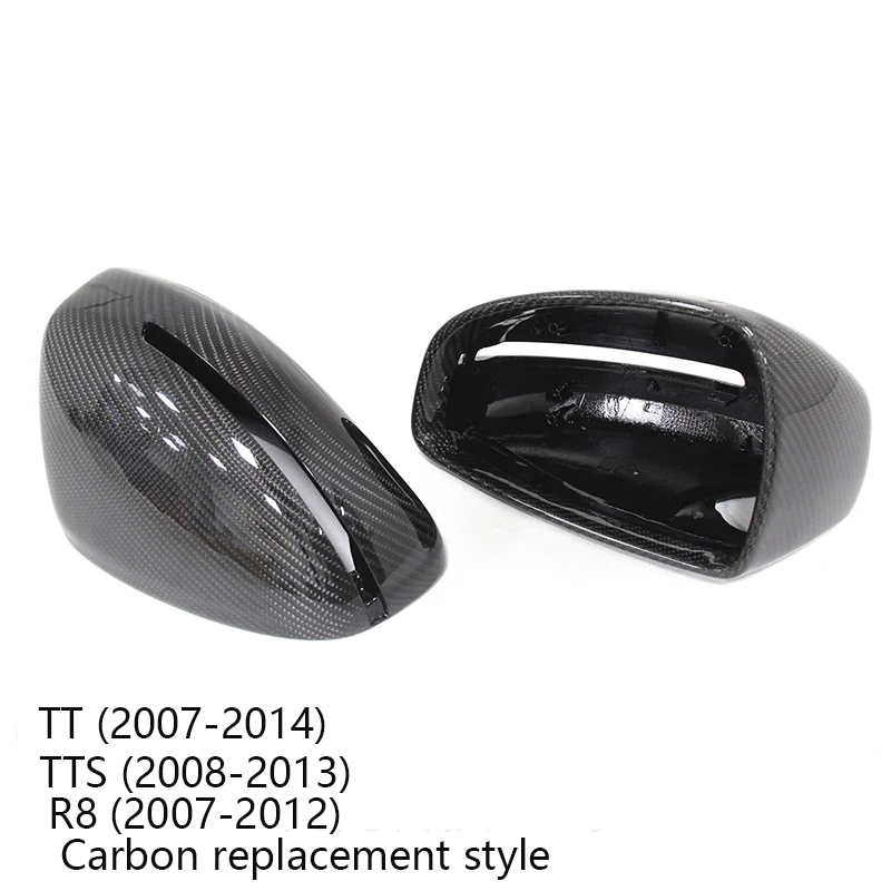 R8 07-2012 Крышка зеркала заднего вида из углеродного волокна для Audi R8-UP Carbon Caps автомобильный Стайлинг с Лейн Assit& без Лейн Assit ABS - Цвет: R8 07-2012