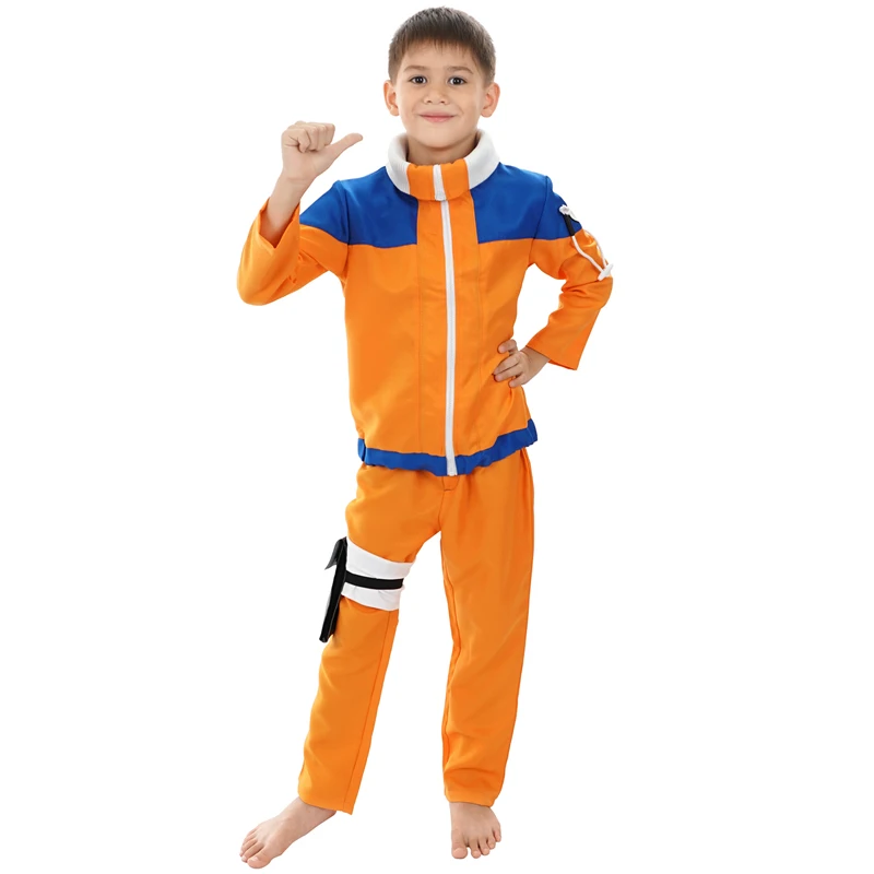 Kids cosplay costume Calssic Anime Cosplay Children Cosplay Costumes juvenile Uzumaki Narut kids European size superhero cosplay costume kids cosplay costume
