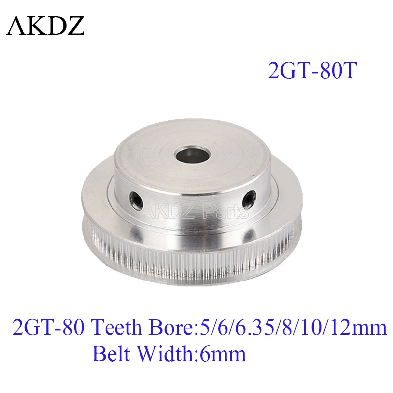 Polia Síncrona de Furo 80 Dentes 2m 2gt 35 10 12 mm de Largura mm 2mgt Correia Dentada Polia Gt2 80 Dentes 80 t