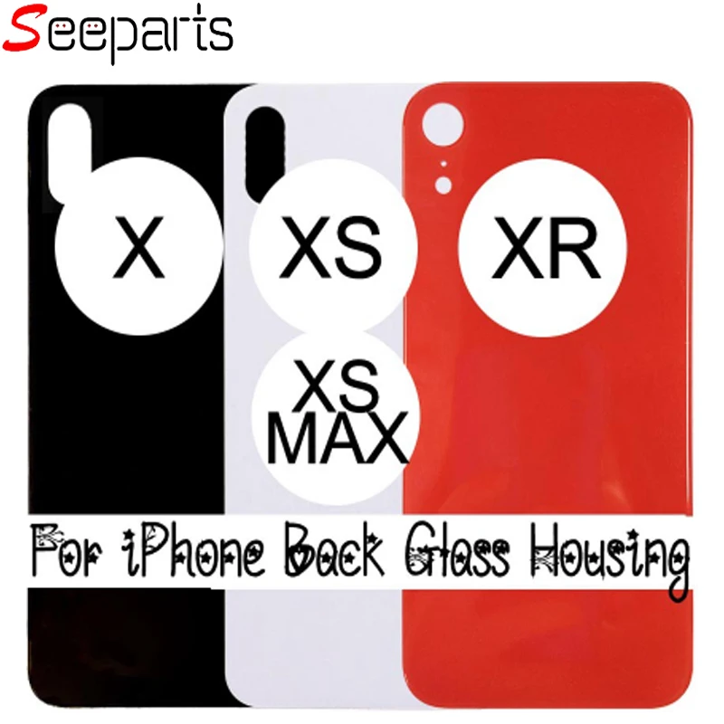 Задняя стеклянная крышка батарейного отсека для iPhone XR задняя корпуса Apple X XS MAX