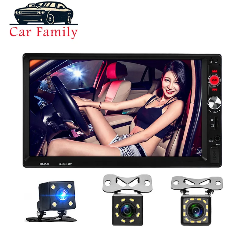 7 HD Автомобильное стерео радио 2 DIN Авторадио Bluetooth Handsfree MP5 плеер AUX USB TF автомобильное аудио Зеркало Ссылка рулевое колесо управление
