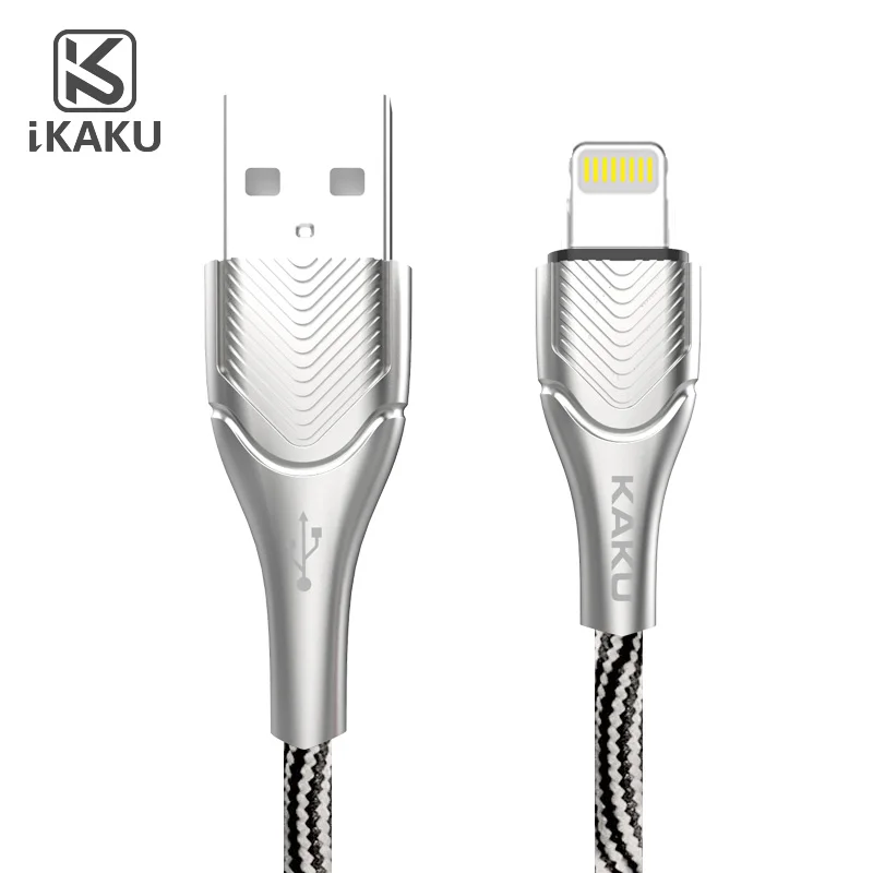 KAKU 2.8A usb lightning Кабель для iPhone кабель быстрой зарядки Кабели для мобильного телефона зарядное устройство Шнур данных для iPhone 8 7 6S 5S Plus - Цвет: Черный