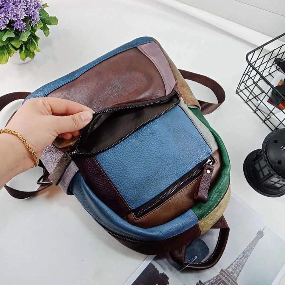 Lukegear, рюкзак из коровьей кожи, винтажный стиль, женские рюкзаки для девочек, школьные сумки, настоящий материал, высокое качество, сумка для улицы