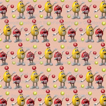 

165x100cm Colorful mm beans Puzzle Children Plain Fabric Patchwork Cloth DIY Quilting costura Material embroidery DIY for Dress