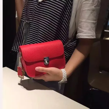 

WOMEN'S Bag Fashion New Style Shoulder Bag Genuine Leather Women's Shoulder Square Sling Bag Women's Mini Chain Small Bag