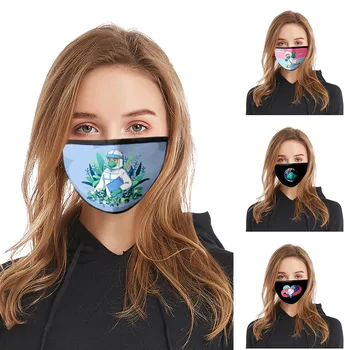 

Fashionable Women Fashion Printing Dustproof Windproof Fog Haze Mask Washable Reusable Maska Toiletry Kits dropshipping#Z35