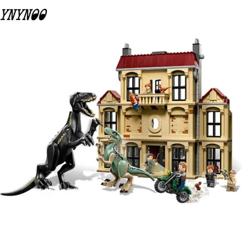 

Jurassic World Compatible lepining Dinosaur Indoraptor Rampage At Lockwood Estate Building Block Toys for Children10928 75930