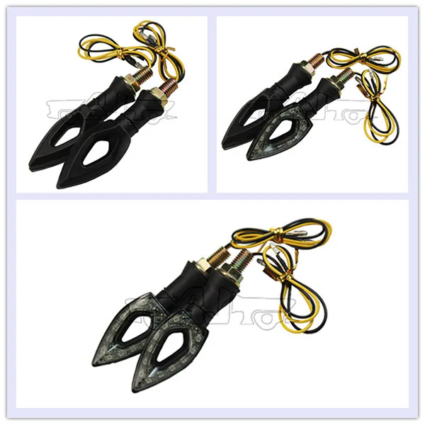 2 Pair Black 4 шт Универсальный 12 В светодиодный мотоцикл поворотник янтарно-желтые указатели поворота мотоциклетная фара лампа - Цвет: 2 Pair Black