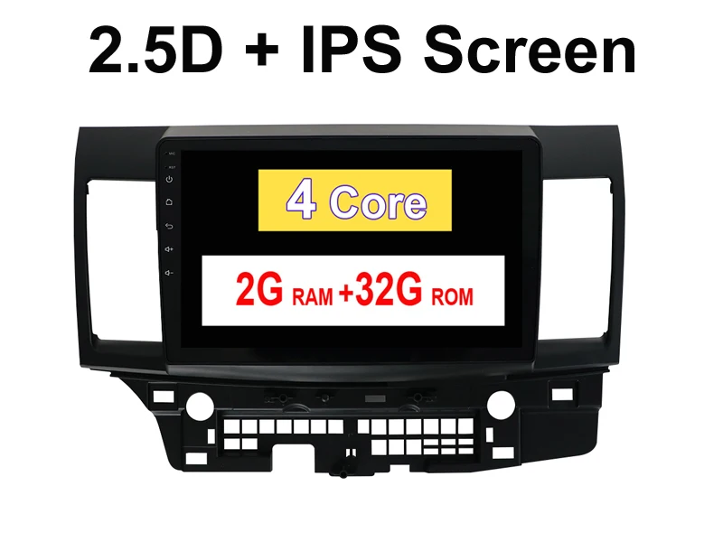 4 CORE 2G 32G IPS 10,1 дюймов ips 2,5 экран Авторадио 2G+ 32G для Mitsubishi Lancer 2006- Android 10,0 внешняя микрофонная камера Canbus карта - Цвет: 4 CORE 2G 32G IPS