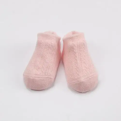 Pink M 1 Pair Newborn Baby Socks Spring Summer Mesh Breathable Newborn Cotton Infant Baby Boy Girl Short Socks For 1-4 Years Socks - Цвет: Pink M