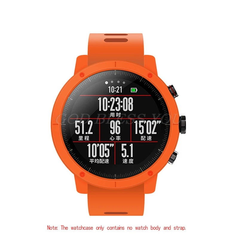 Корпус защитный чехол для Huami Amazfit Stratos 2 Смарт Браслет аксессуары - Цвет: Оранжевый