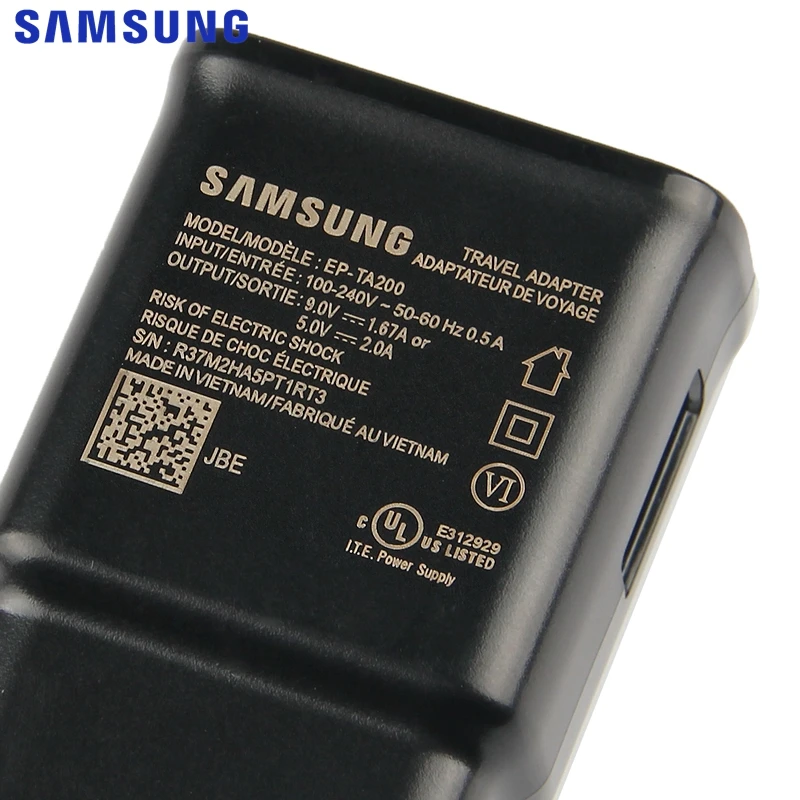 Оригинальное адаптивной дорожное быстрое зарядное устройство EP-TA200 для samsung Galaxy S9 G9600 S9 плюс G9650 S10 плюс SM-G9750 Galaxy S10 X SM-G973