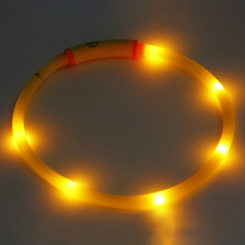 USB Charging Pet Dog Collar Rechargeable Flashing Night Dog Collars Led Light Dog Collar Glowing Luminous Safety Pets Dog Collar