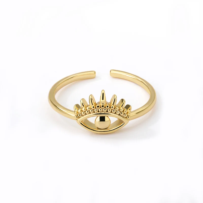 2021 nuevo Ojo de anillo diablo para mujeres niñas Color oro abierto Anillos de dedo de puño ajustable Vintage regalo de la joyería de Anillos Bague