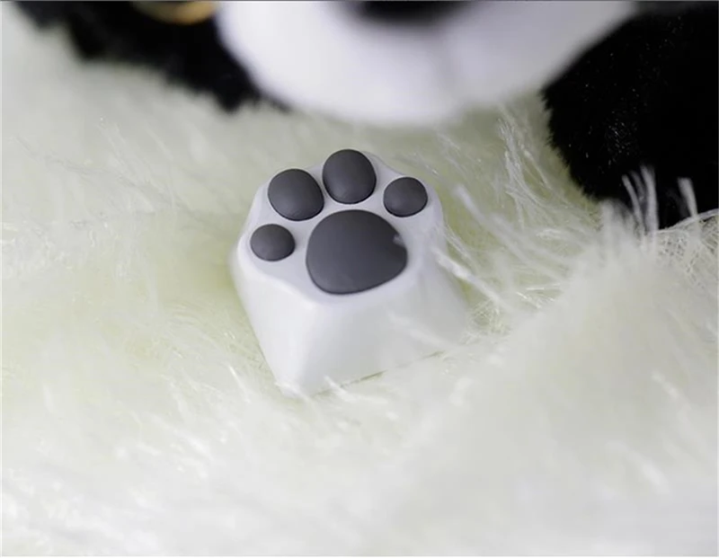 1pc Pink Black 10 Kinds of Cute Cat Claw Plastic Keycap PBT Personality Cherry Switch Blossom Keycap For Mechanical Keyboard