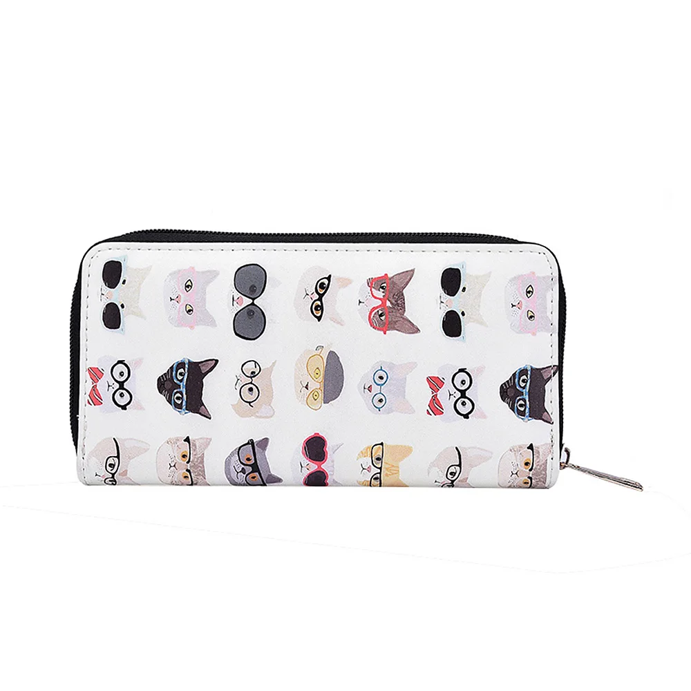 

Cartoon Cat Women's Wallets PU Leather Long Wallet Lady Clutch Phone Pocket Women Credit Card Holders Girl Coin Purse Female