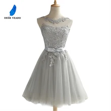 DEERVEADO, CH604, короткие платья для выпускного вечера,, сексуальное, с открытой спиной, на шнуровке, платье для выпускного вечера, официальное платье для женщин, для особых случаев, платья для вечеринок, Robe De Soiree