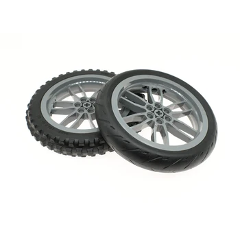 

Motorcycle Rim+tire 100.6x17mm x 2pcs JH273 DIY enlighten block brick part No. 88517+11957