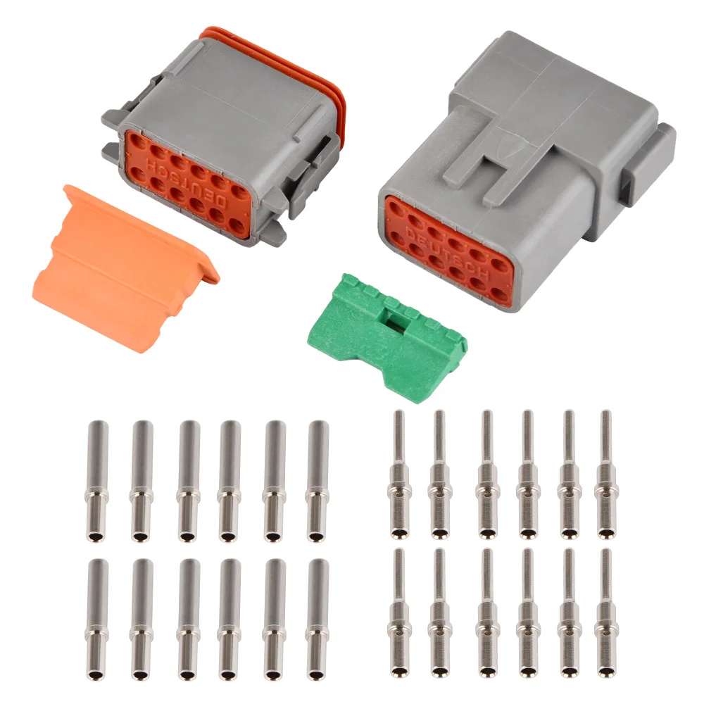 H2CNC 1 комплект из 12 pin соединителя комплект с никелевыми контактами подходит для разъемов Deutsch