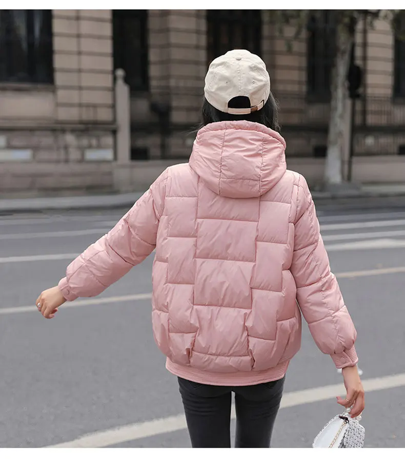 Новое поступление модные короткие женские зимние куртки с хлопковой подкладкой теплые женские легкие пальто с капюшоном парка женские куртки
