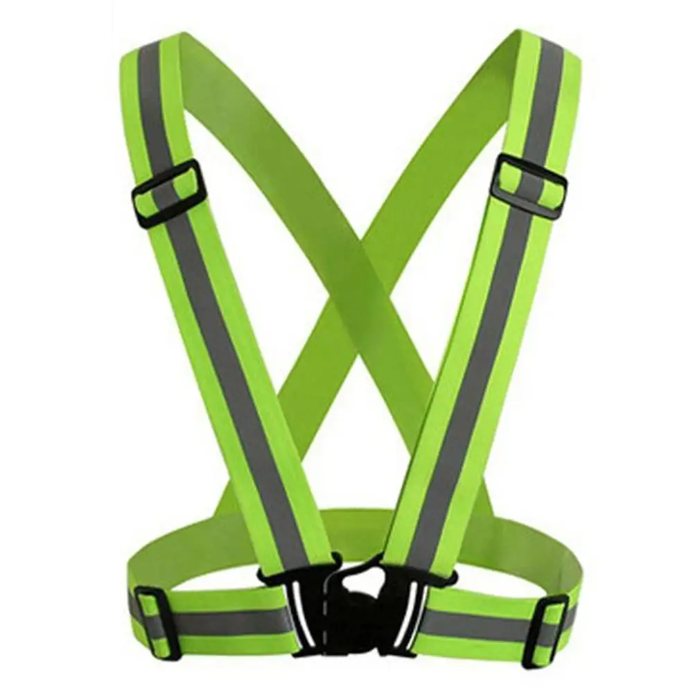 Reflective Safety Vest Highlight Reflective Straps Night Running Riding Clothing Vest Adjustable Safety Vest Elastic Band For Adults and Children