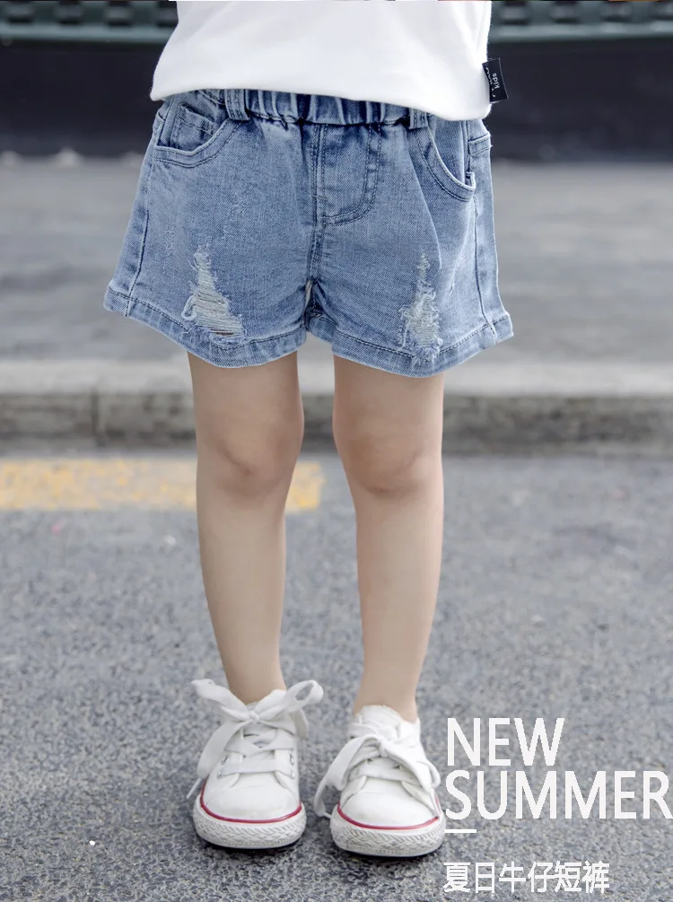 Childrenswear Children Elastic Denim Shorts New Style Children Summer Thin Section Men And Women Baby Korean-style Pants Fa