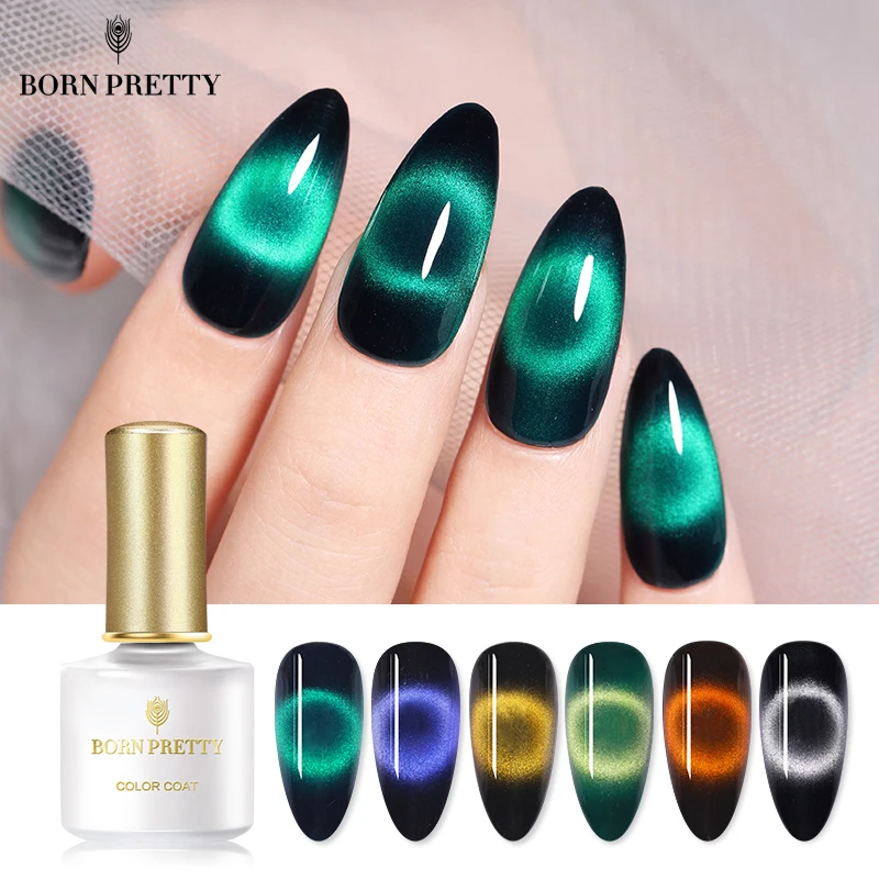  BORN PRETTY 6ml Glamorous Cat Eye Nail Gel Polish Shimmer UV Soak Off Magnetic Gem Nail Art Gel Var