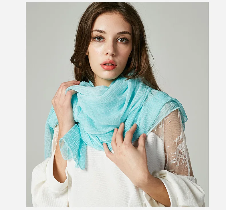 Женский имитация шелковой ткани плиссированный галстук-краситель шарф в этническом стиле бутик шелковые шарфы стиль пляжное полотенце для путешествий Защита от солнца