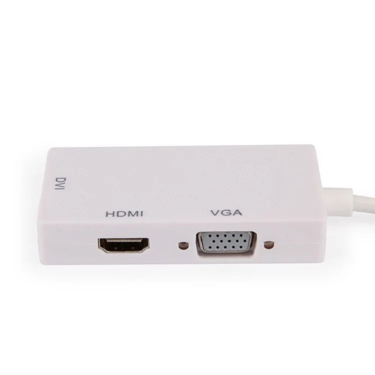 RIVOER Mini DP к HDMI VGA DVI три в одном передачи линия lightning ноутбук мини DP преобразования