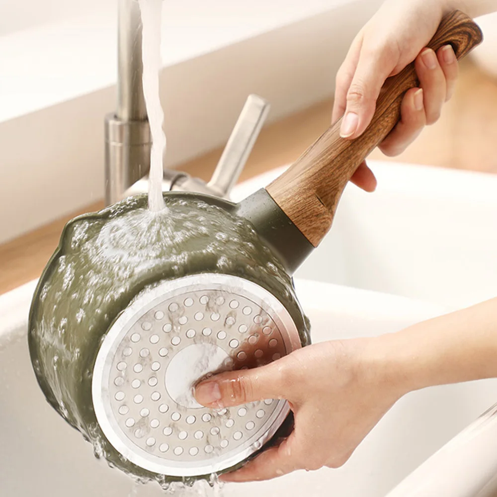 Дизайн ковш для молока мини обогреватель кастрюля посуда с деревянной ручкой многофункциональная Антипригарная посуда для варки инструменты
