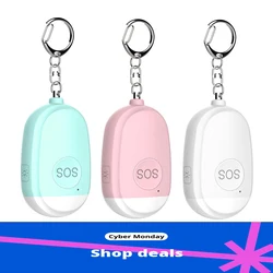 Porte clés d'alarme Anti attaque, alarme de sécurité personnelle, auto défense Rechargeable 130db, alarme d'urgence avec lampe de poche LED 