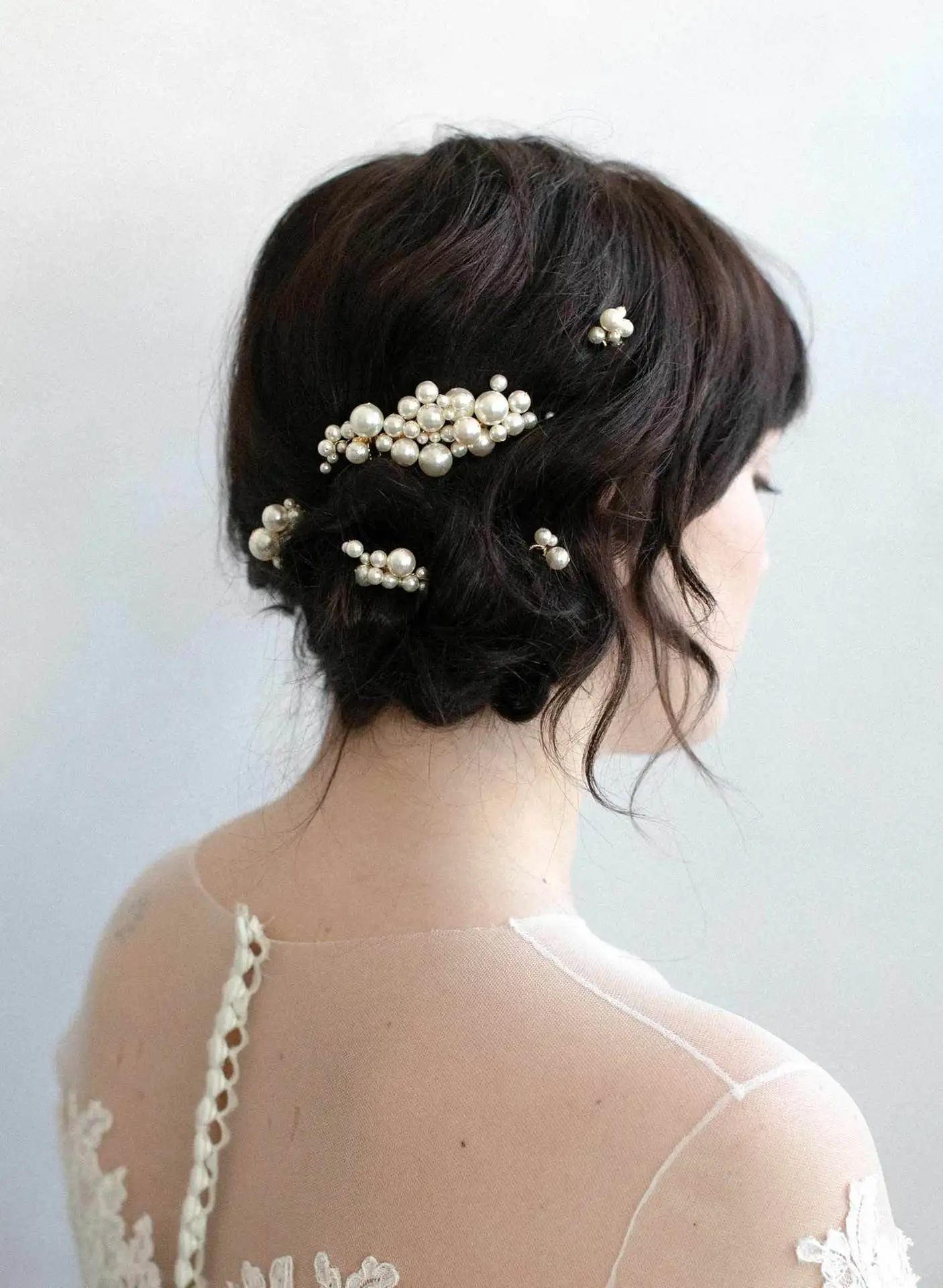 Vintage Baroque Large Pearl Hairpin Bride Hairpin Comb Hairpin European Style Design Marriage Headdress Hair Ornaments Set