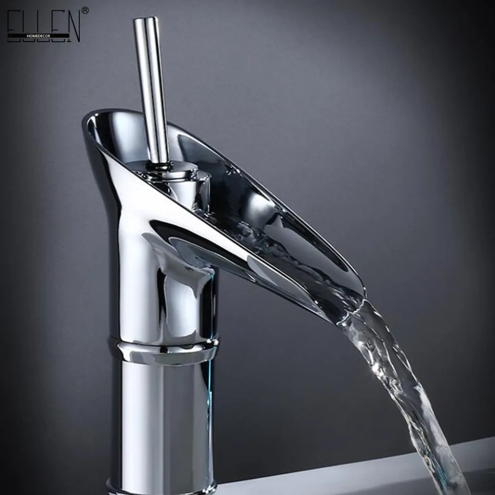 Vidric Bathroom Sink Faucet Waterfall Hot and Cold Crane Water Tap Bathroom Sink Faucet Antique Bronze Faucet Antique Bronze FC
