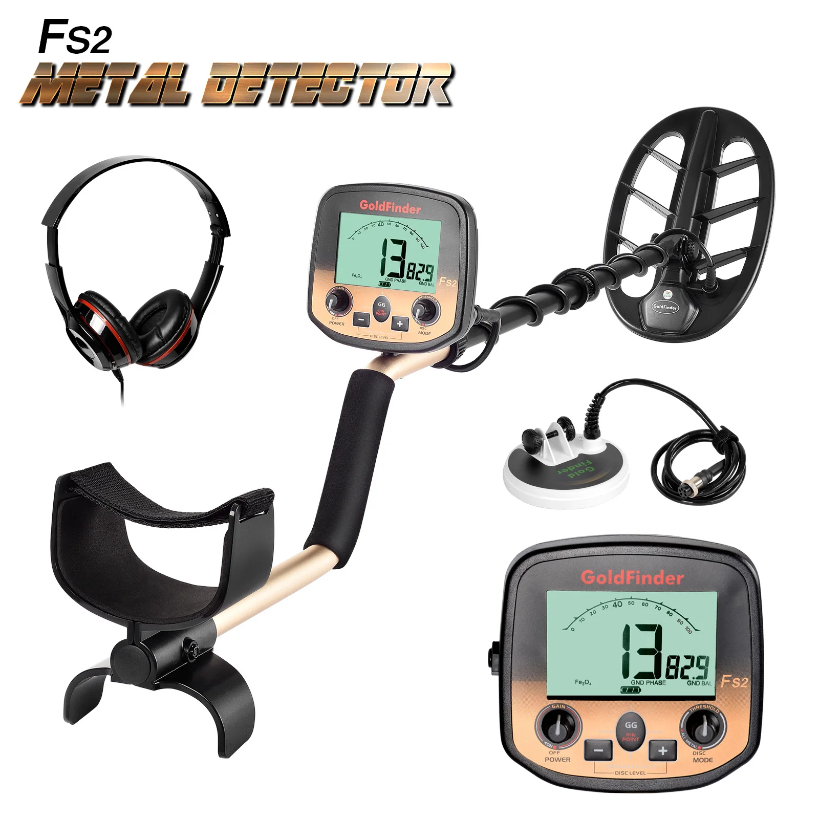 

New Arrival Underground Metal Detector Search Pro Gold Finder Bug Detector 2 Coils Treasure Hunter Finder Pinpointer LCD Display