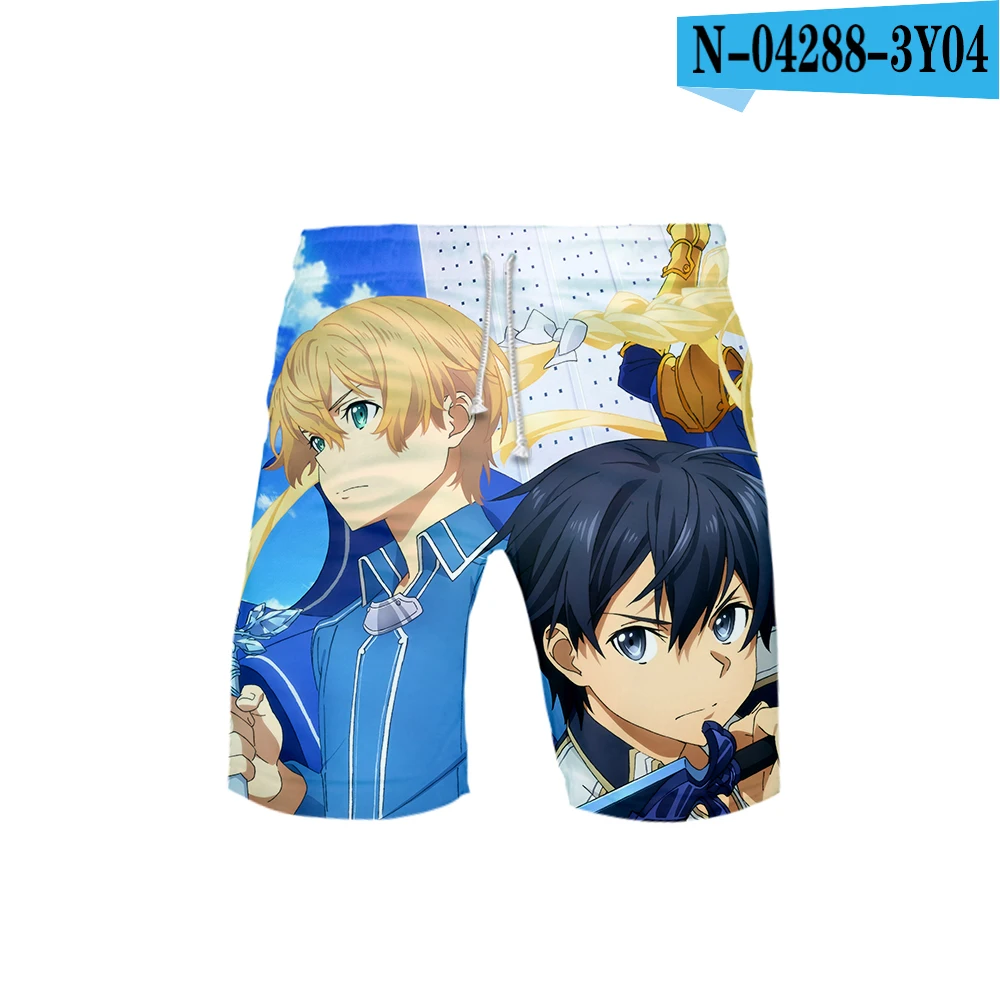 Alicization мужские 3D хип-хоп шорты летние новые быстросохнущие пляжные шорты мужские хип-хоп шорты пляжная одежда - Цвет: N04288
