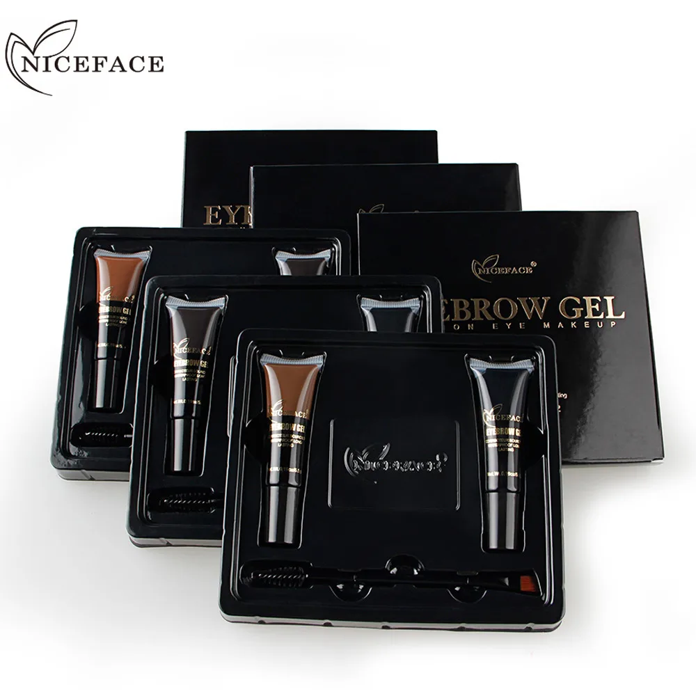 Eyelashes Eye Brow Eyebrow Tint Tattoo Gel Waterproof Long lasting Makeup+Brush Makeup Set pinceaux maquillage 920