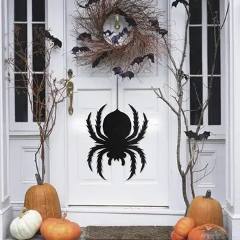 

Hanging 1PC Halloween Non-woven Fabric Door Hanging Decor Haunted House Bat witch Home Party Decor Black