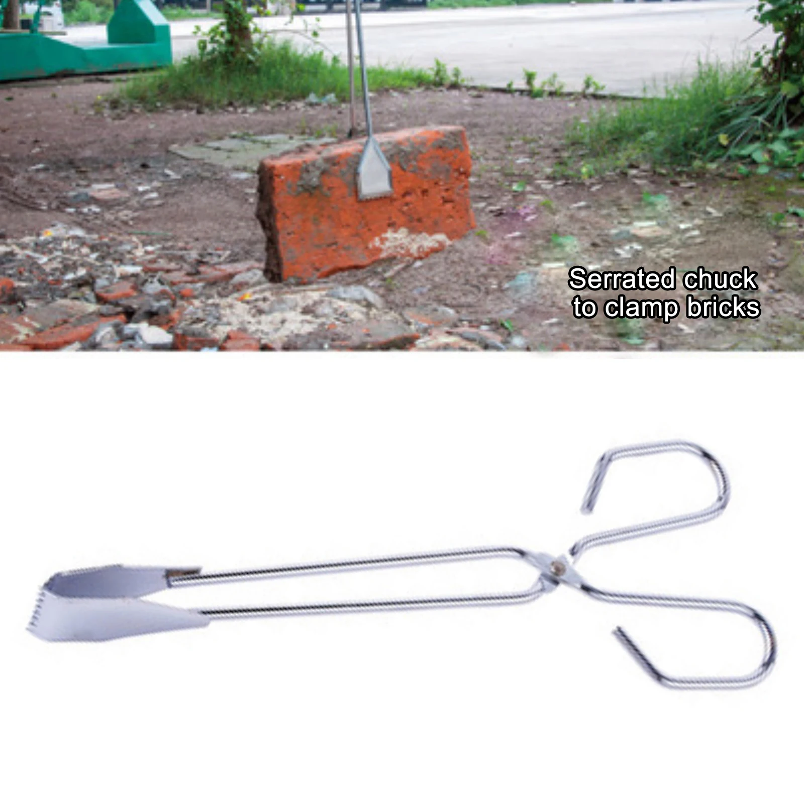 26cmStainlessSteelLongTrashClampPickUpToolPortableGarbage