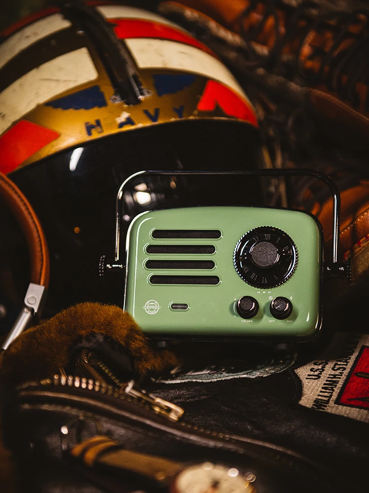 MAO KING MW-R Voyager 2 Aurora зеленый Bluetooth динамик Ретро wifi радио беспроводной портативный музыкальный металлический плейер подарок
