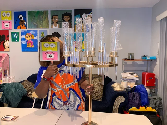 9 Heads Metal Candlestick Candelabra Candle Holders Stands Wedding Table Centerpieces Flower Vases Road Lead Party Decoration