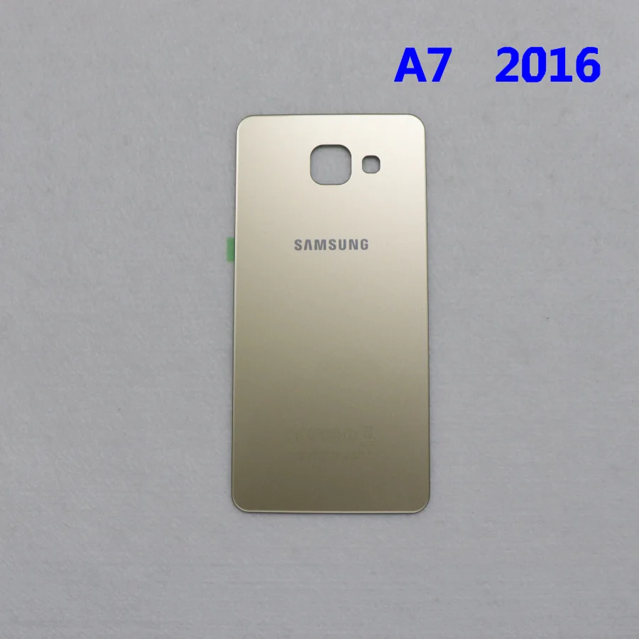 Задняя крышка на батарейках для samsung Galaxy A3 A5 A7 A9 A310 A510 A710 A910 A900 чехол на батарейках клейкая наклейка на корпус - Цвет: A7 2016 gold