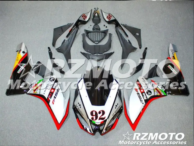 ABS литья под давлением полный обтекатель комплект подходит для Aprilia RSV4 1000 2009- 09 10 11 12 13 14 набор на заказ красный серебристый черный