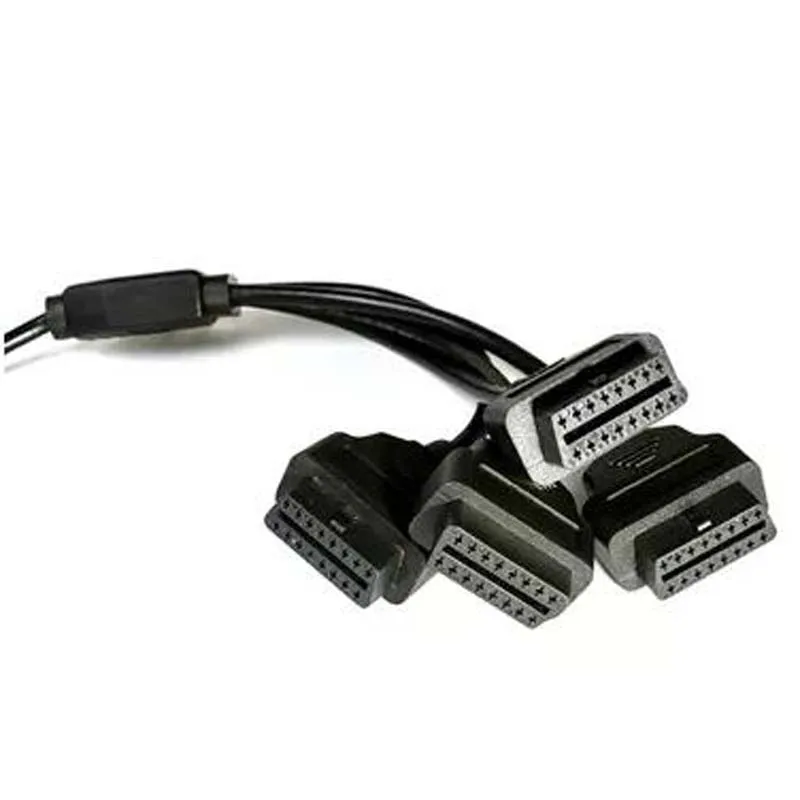 OBD 2 правый угол 1 до 4 мужского и женского пола 16 контактный кабель удлинитель для любого автомобиля кабель для диагностический инструмент адаптер Диагностический сканер адаптер