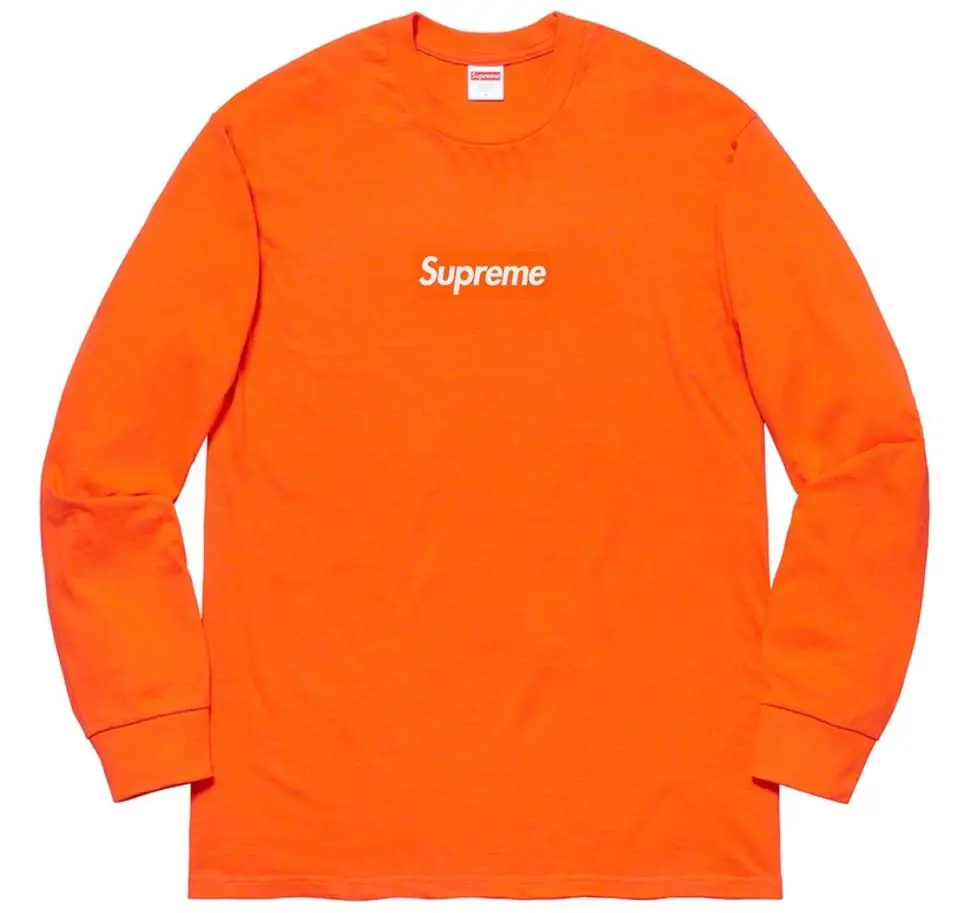 Классическая футболка с длинным рукавом Supreme 20FW Box L/S Bogo хлопковая для мужчин и