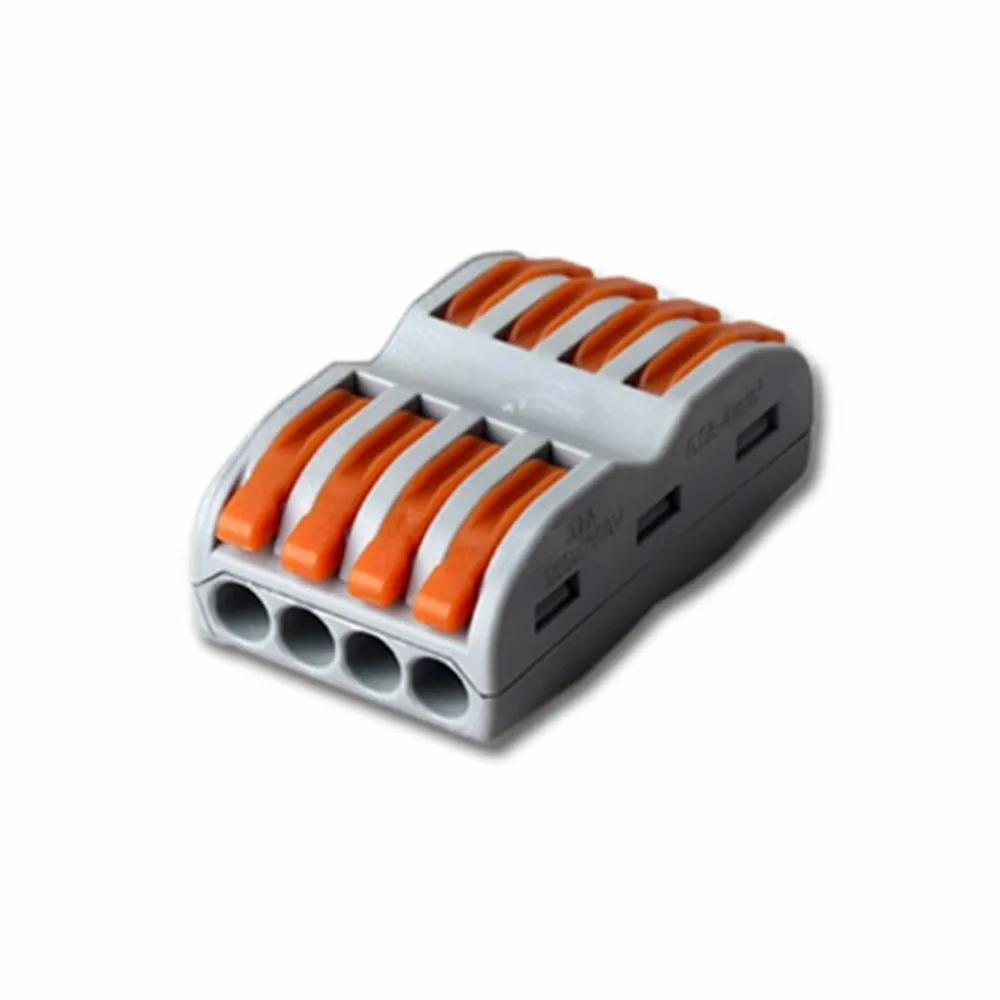 SPL4 10 шт. провод проводки Универсальный Компактный Соединитель 3 pin проводник клеммный блок с рычагом AWG 28-12