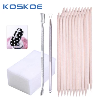 

Nail Wood Sticks Set 50/100pcs Nail Rhinestone Remover Stickers Dotting Pen Pusher Nail Polish Remover Tool Nail Clean Tool